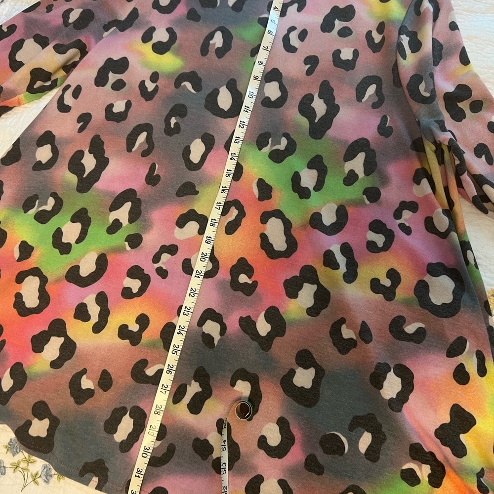 Multicolored Leopard Print Jumper, Long Sleeve, R… - image 6